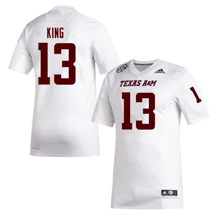 Men #13 Haynes King Texas A&M Aggies College Football Jerseys Sale-White - Click Image to Close